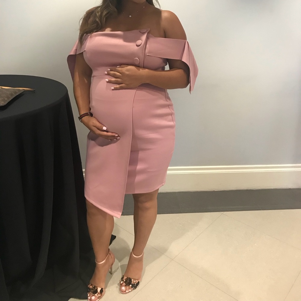 Asos Maternity Bardot tie sleeve button wrap